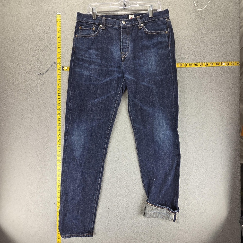 Edwin Jeans Mens 32x32 Blue Selvedge Regular Tapered Made in Japan Button Fly
